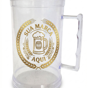 Caneca de Chopp Acrílico 500ml Personalizada – Resistente, Reutilizável Festas, Brindes e Eventos