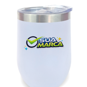 Copo Térmico Inox 304 350ml com Tampa – Mantém Bebida Quente ou Fria por Horas