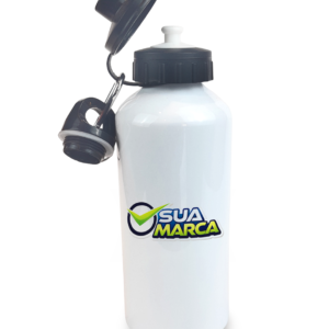 Garrafa Squeeze Alumínio 600ml Personalizada – Ideal para Brindes, Academia e Uso Diário
